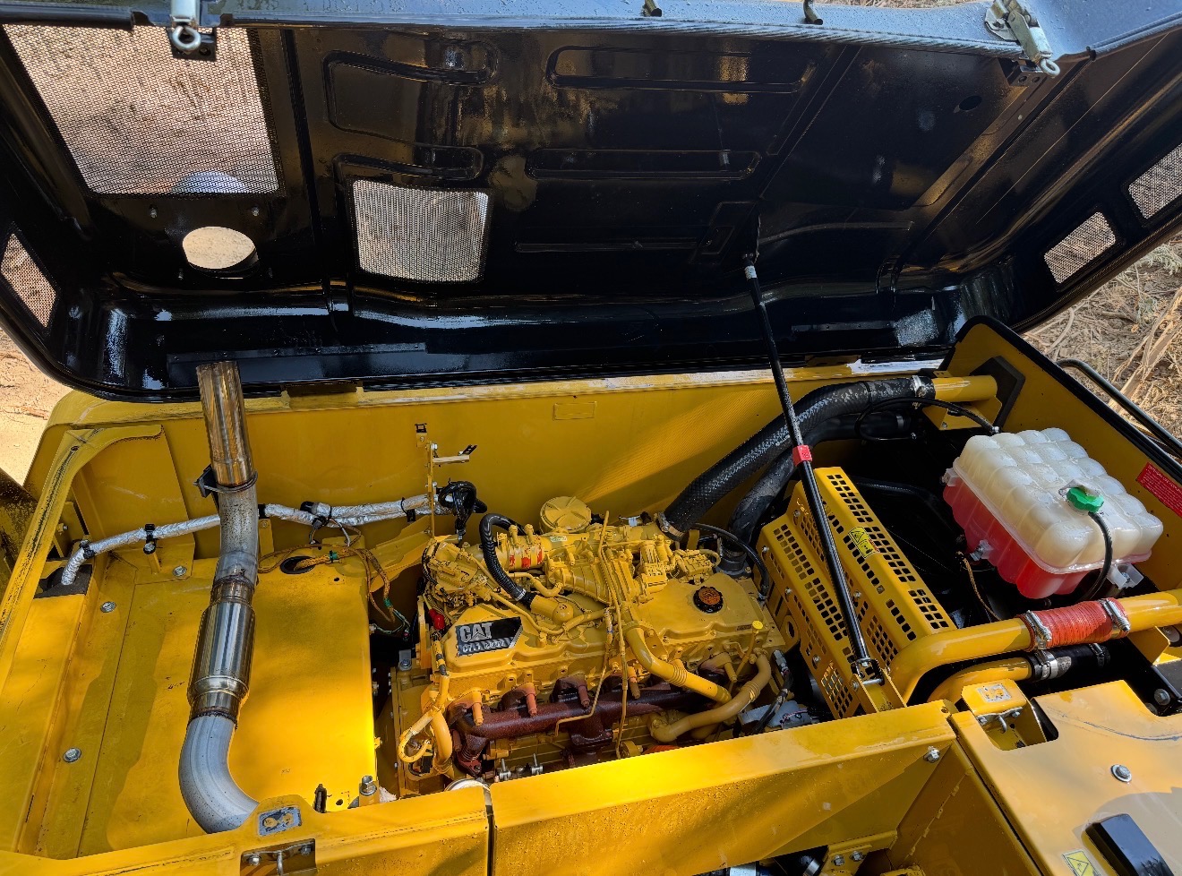 Heavy equipment degrease after pressure washing